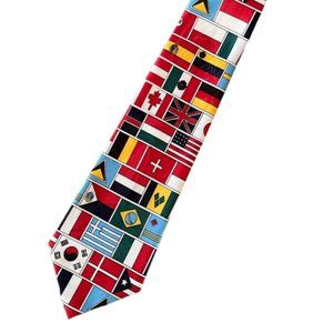 Vintage Flags Silk Tie By Renaissance